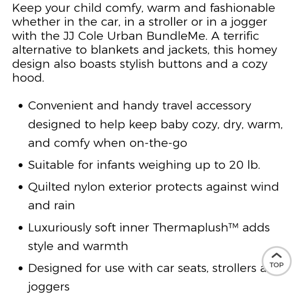 JJ Cole Urban Bundle Me Car seat cover - Picture 9 of 11